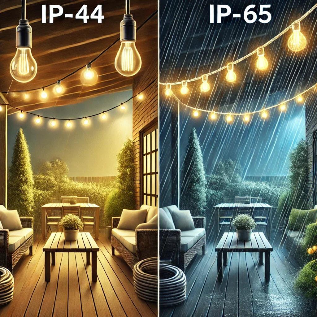 Wat is het verschil tussen IP-44 en IP-65 lichtsnoeren? En welk lichtsnoer kies ik?