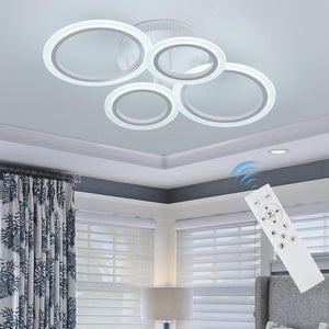 Plafonniere- Plafondlamp- Ringen- Woonkamerlamp- keukenlamp- Afstandsbediening- Dimbaar- 3 Licht kleuren- Wit - Lichtendirect B.V.