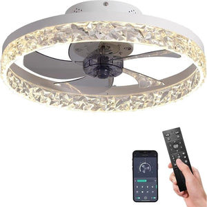 Plafondventilator met verlichting - App functie- Plafonniere lamp - 6 standen- Smart - Ventilator lamp - Lichtendirect B.V.