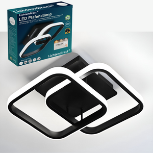 Plafonniere LED lamp 20W in zwart kunststof design – modern en stijlvol plafondlampontwerp