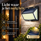 Bewegingssensor aan de voorkant van de solar LED wandlamp