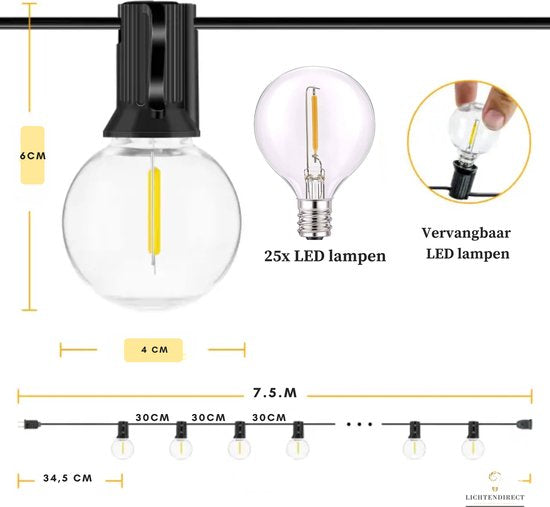 Lichtsnoer tuinverlichting prikkabel