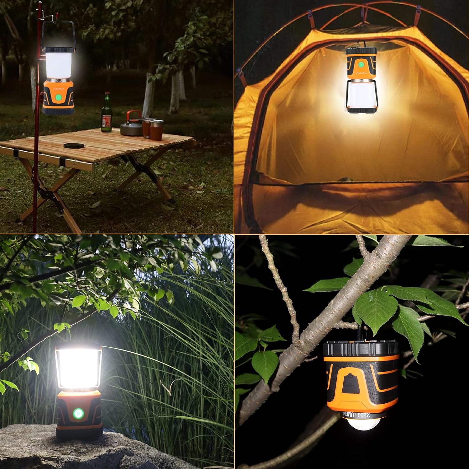 Campinglamp- Oplaadbaar- Waterbestendig- Kampeerlamp- 12 Lichtmodus- SOS functie