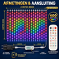 RGB lichtgordijn als sfeerverlichting op een beschut terras onder een houten overkapping