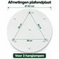 Plafondplaat voor 3 hanglampen – praktische oplossing om meerdere lampen aan één plafondplaat te bevestigen.