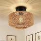 Bamboe Plafondlamp- Slaapkamer Plafondlamp-Woonkamer plafondlamp- Plafonniere bamboe lamp - Lichtendirect B.V.