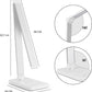 LED Desk Lamp - Dimmable - Reading Lamp - Wireless Charger - Table Lamp - White/Silver