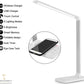 Led Bureaulamp - Dimbaar- Leeslamp -Draadloze oplader-Tafellamp - wit/zilver