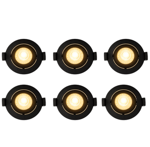 Zwarte LED inbouwspot plafond – moderne inbouwspot met warm wit licht voor woonkamer en keuken