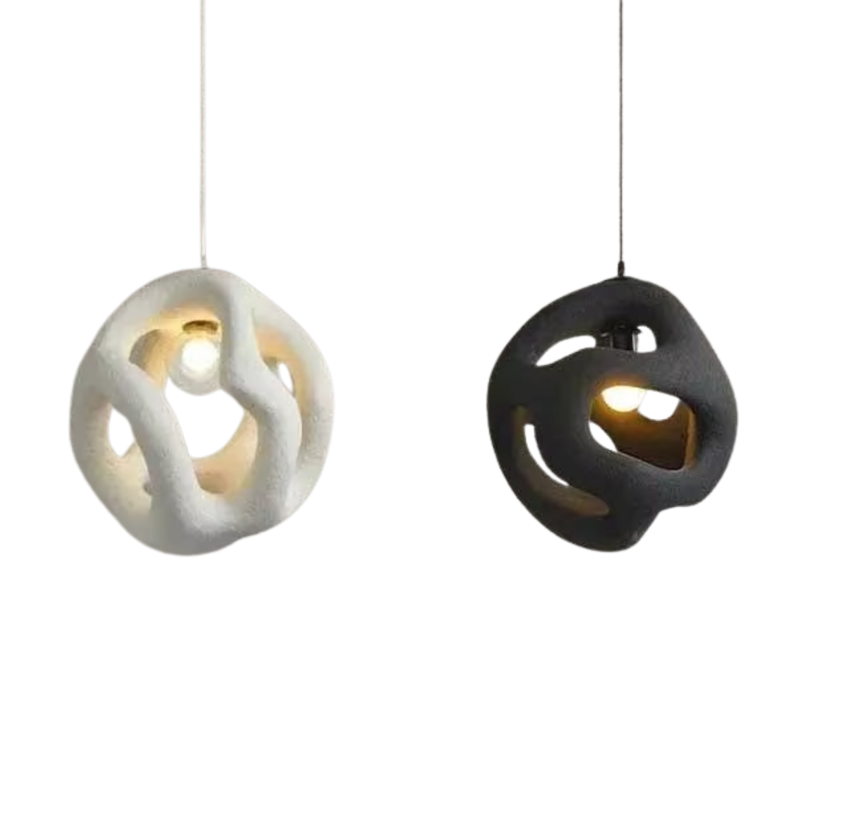 wabi sabi japandi hanglamp wit handgemaakt organisch design