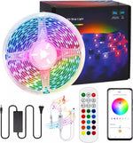 RGB LED strip van 5 meter met afstandsbediening en Bluetooth-compatibiliteit
