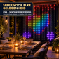 Afmetingen RGB lichtgordijn 2x2 meter met 400 leds en twintig ophangpunten