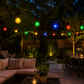 Gekleurd lichtsnoer voor tuin terras balkon en feestverlichting