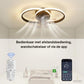 Ceiling Fan with Light - Black - Super Quiet - With Remote Control - For Bedroom and Living Room - Ceiling Lamp