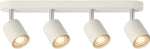 Lichtendirect plafondlamp inclusief 4 LED-spots, eenvoudig te installeren met modern design
