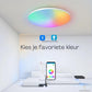 Smart LED Plafondlamp met Afstandsbediening - APP Bedienbaar - Dimbaar RGB - Plafonniere lamp