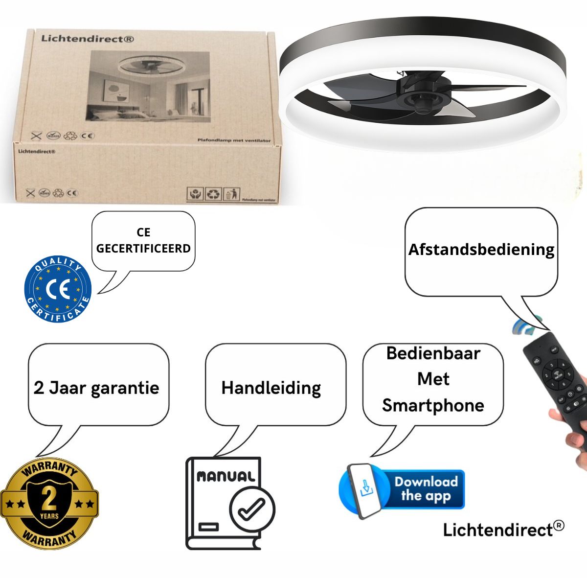 Installatie van slimme plafondlamp in een kinderkamer – koude witte verlichting geactiveerd.