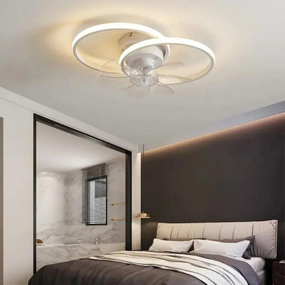 Ceiling Fan with Light - White - Super Quiet - With Remote Control - For Bedroom and Living Room - Ceiling Lamp