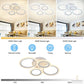 Ceiling lamp- Ceiling lamp- Rings- Living room lamp- Kitchen lamp- Remote control- Dimmable- 3 Light colors- White