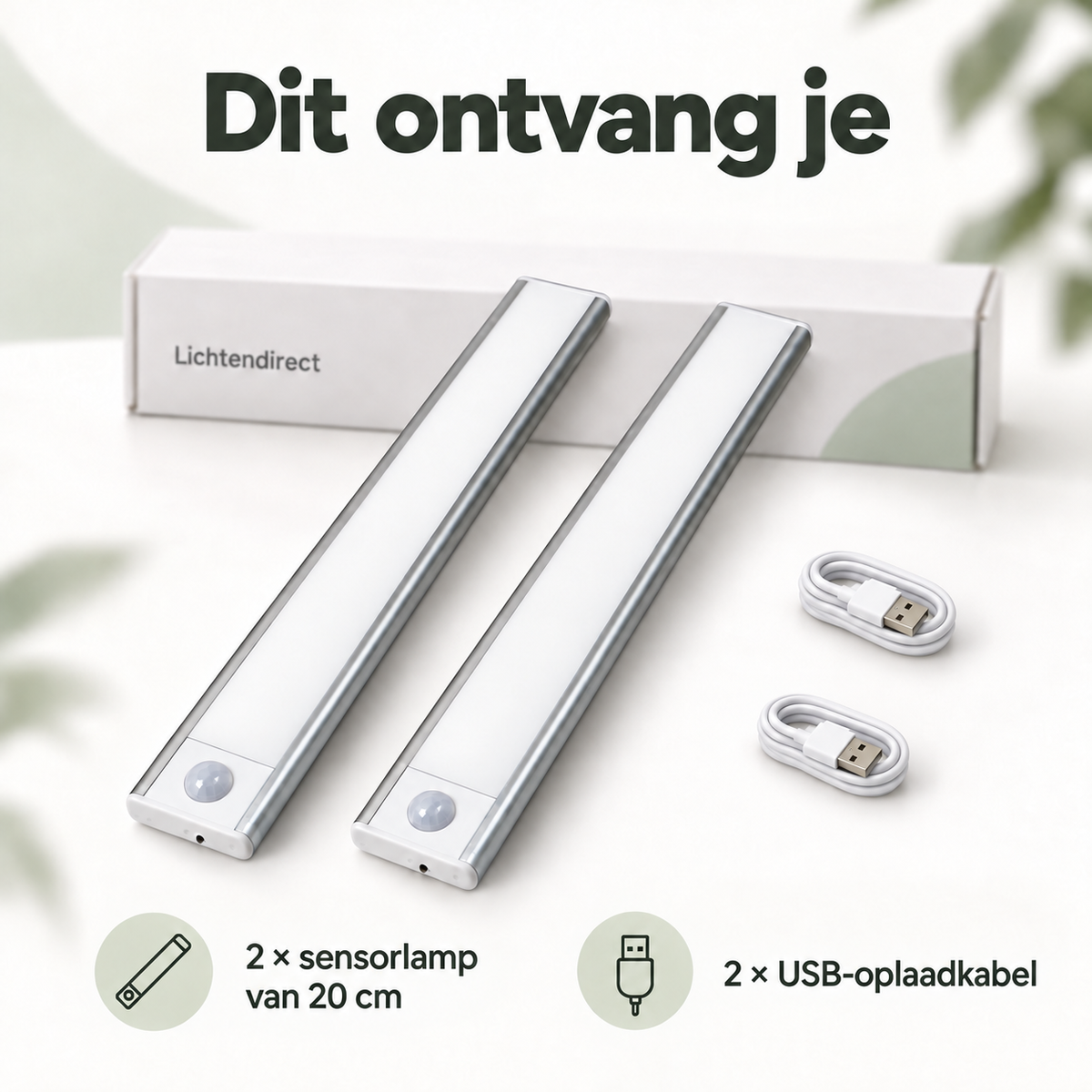 LED kastverlichting met bewegingssensor voor een kledingkast.