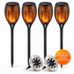 Solar-tuinverlichting-buitenlamp-met vlam effecten-waterdicht