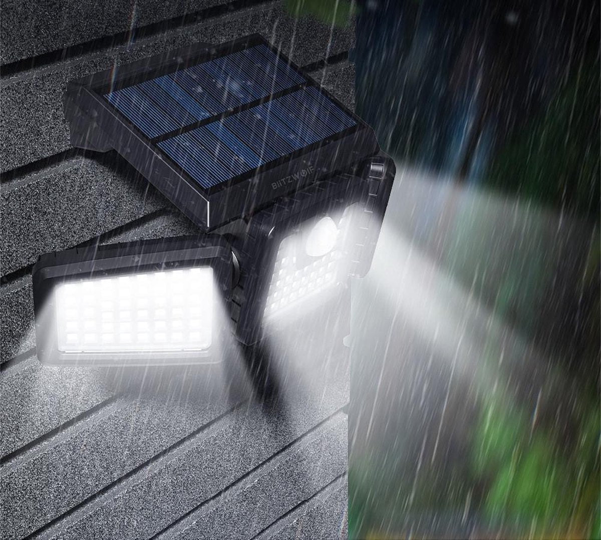 Solar Wandlamp Buitenlamp - 333 LED - Bewegingssensor Wandlamp - Oprit Solar Wandlamp Buitenlamp - 333 LED - Bewegingssensor Wandlamp - Oprit