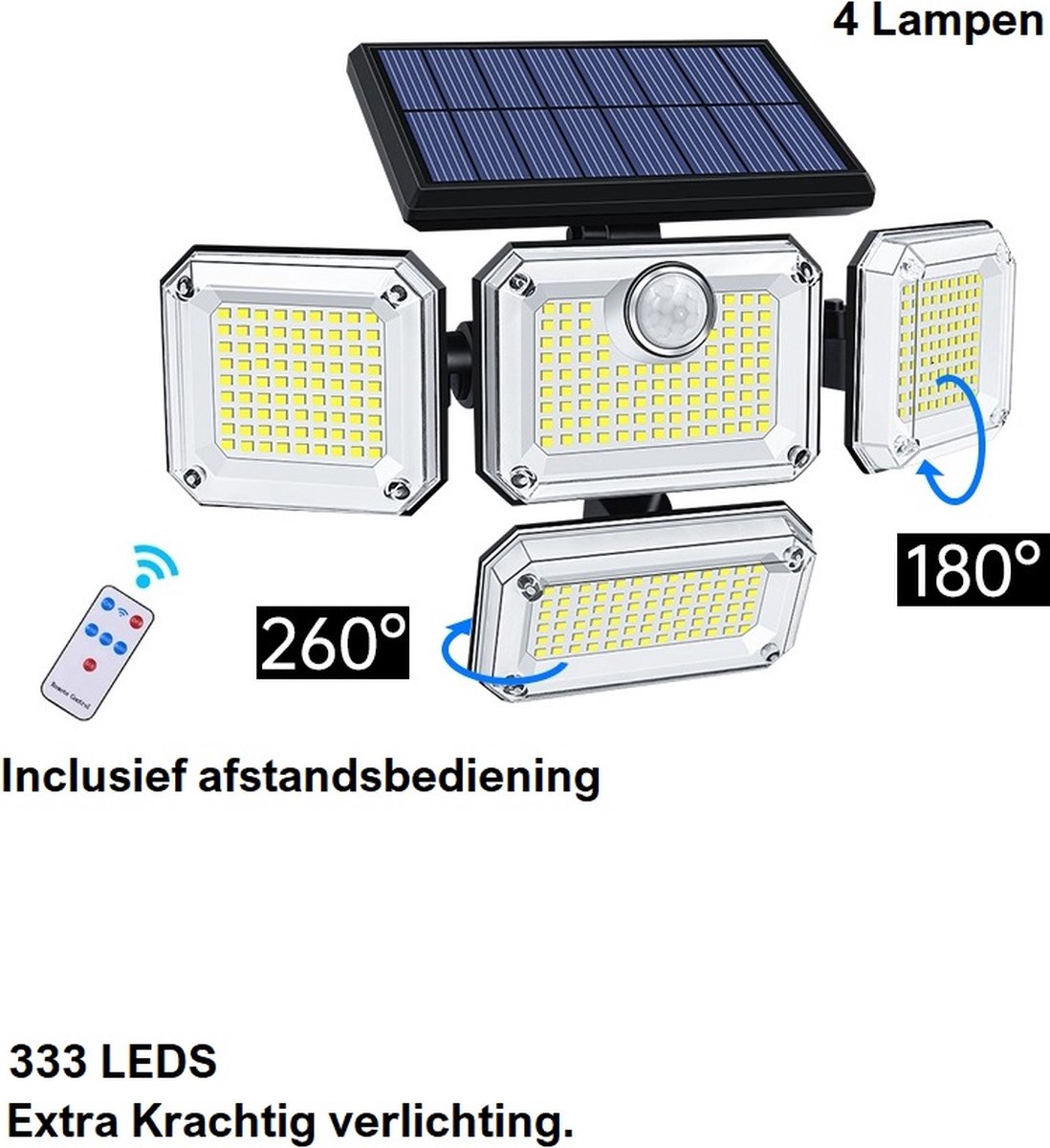 Bedien de Solar wandlamp eenvoudig met afstandsbediening voor extra gemak