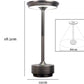 Rechargeable table lamp - 3 light colors - Dimmable - Wireless &amp; Rechargeable - Desk lamp - Living room lamp