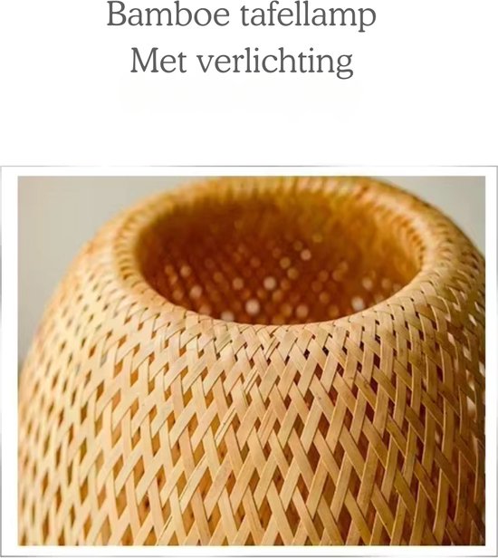 Tafellamp van bamboe voor een warme, natuurlijke uitstraling in huis