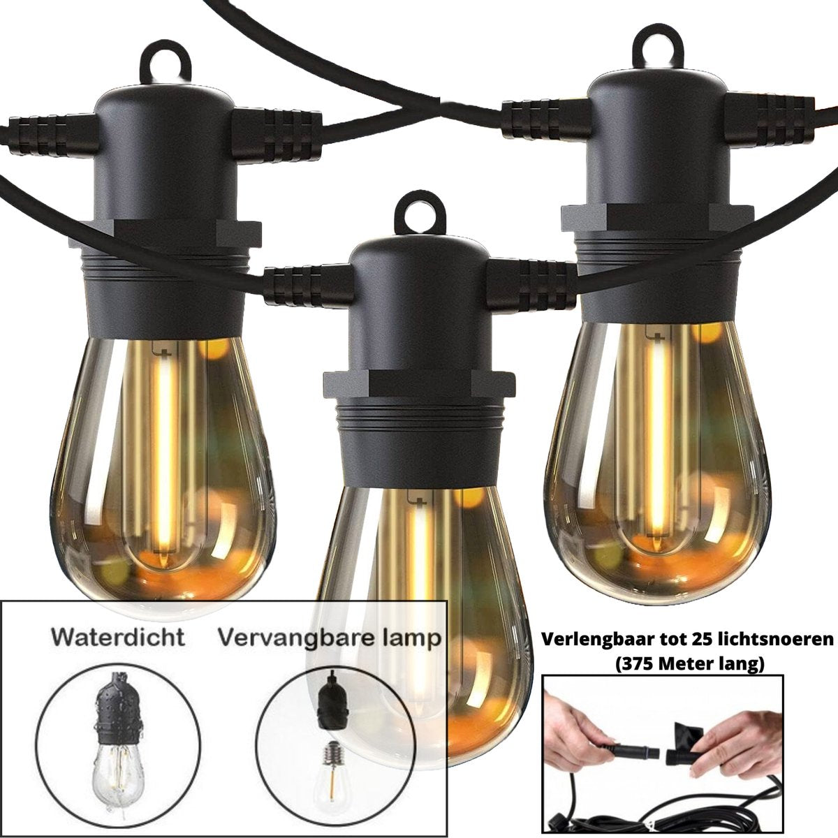 Lighprenix Lichtsnoer voor buiten, lichtketting met afstandsbediening, 8 modi, timer, IP44 waterdicht, voor feest, bruiloft, Pasen, tuin, balkon Lighprenix Lichtsnoer voor buiten, lichtketting met afstandsbediening, 8 modi, timer, IP44 waterdicht, voor feest, bruiloft, Pasen, tuin, balkon