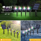 Solar Garden Lighting - RGB Colors - 4 LED Spots - Garden Spotlight - Waterproof - Tiltable - Lantern - Wall Lamp - Solar Garden Lighting