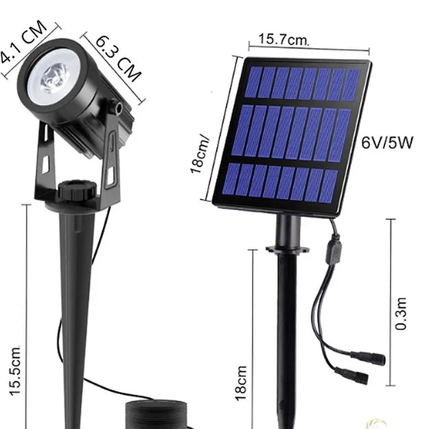 LED solar tuinverlichting voor het accentueren van tuinbloemen of het creëren van een gezellige sfeer