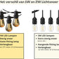 Lichterkette - Wasserbeständig - 15 Meter 15 LED-Lampen - Gartenbeleuchtung - Terrassenbeleuchtung - Stiftkabel