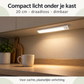 Draadloze LED kastlamp met warm wit, neutraal wit en koud wit licht.