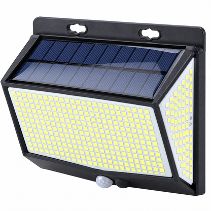 Lichtendirect solar wandlamp buiten met 468 leds en bewegingssensor