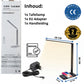 Led Bureaulamp - Dimbaar- Leeslamp -Draadloze oplader-Tafellamp