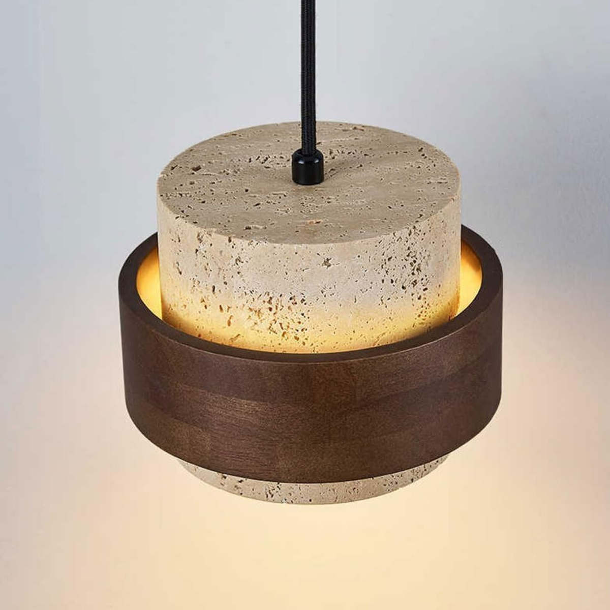 beige hanglamp natuursteen look voor eettafel of keuken eiland