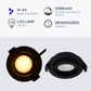 LED inbouwspot zwart plafond gemonteerd – energiezuinige spotverlichting voor woning