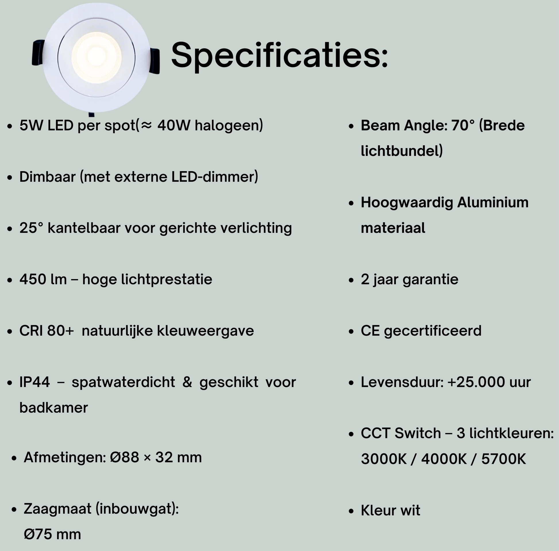 Inbouw-led spot-voor badkamer