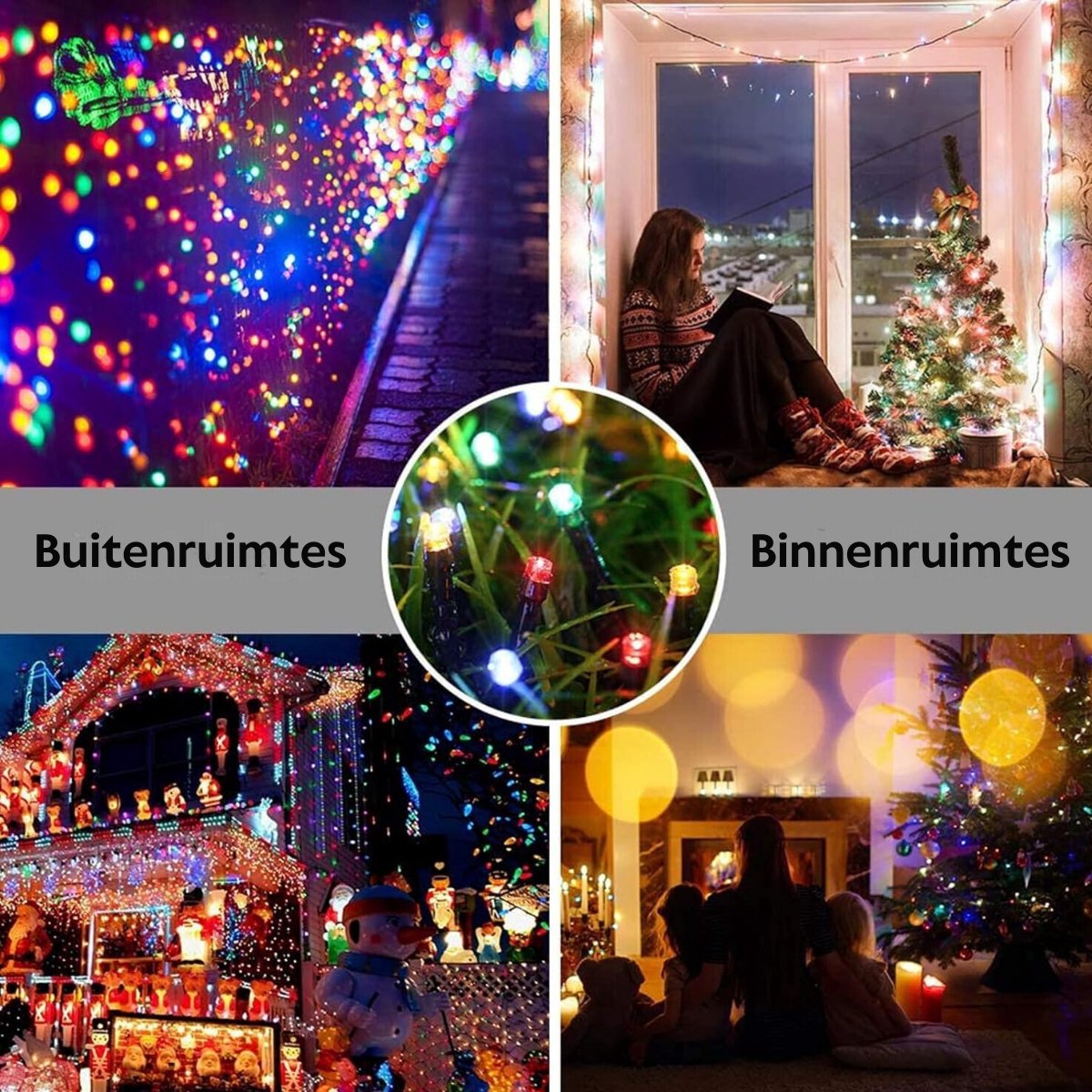 Tuinverlichting met 100 meter RGB lichtsnoer – kleurrijke LED’s op tuinomheining