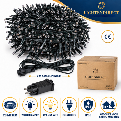 Lichterkette – 100 Meter 1000 LED – Lichterkette – Weihnachtsbeleuchtung – Gartenbeleuchtung – Terrassenbeleuchtung