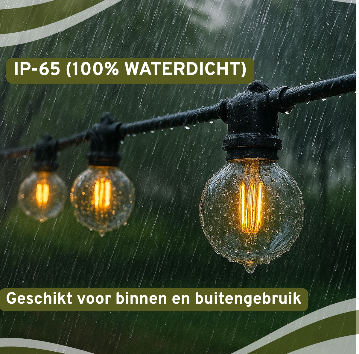 Waterdicht lichtsnoeren
