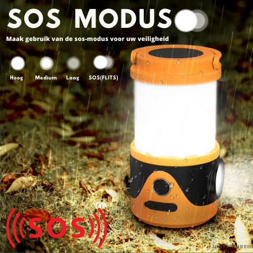 Campinglamp- Oplaadbaar- Waterbestendig- Kampeerlamp- 12 Lichtmodus- SOS functie