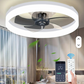 Plafondlamp met Ventilator - App functie- Afstandsbediening - Zwart- Ventilator met verlichting