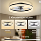 Plafondlamp met Ventilator - App functie- Afstandsbediening - Zwart- Ventilator met verlichting
