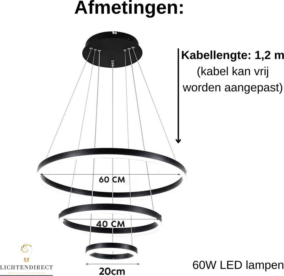 Plafondlamp met verstelbare LED-ringen, perfect voor een unieke interieurstijl.