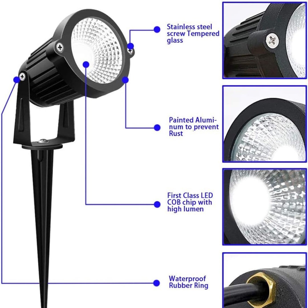 Buitenverlichting met 6 LED-lampen en 5.2 meter lange kabel