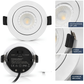 LED Inbouwspot Wit - 1  stuks- Badkamer IP44 – Dimbaar & Kantelbaar – 3000K / 4000K / 5700K